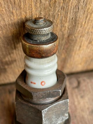 Vintage Antique Champion 0 Spark Plug 2 Piece