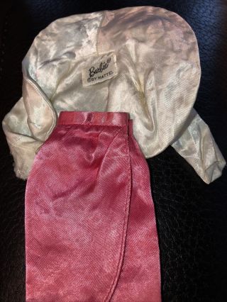 Vintage Mattel Barbie Midge Fashion Pak White Satin Bolero Rose Wrap Skirt