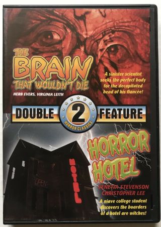 The Brain That Wouldnt Die / Horror Hotel Dvd Rare B&w Christopher Lee