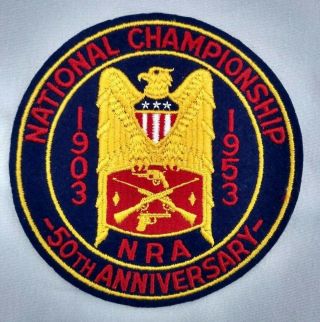 Vintage Rare 1953 Nra Camp Perry National Championship 50 Anniversary Patch