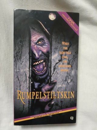 Rumpelstiltskin (vhs 1996) Rare Screener Promo Gatefold Horror (oop) Out Of Print