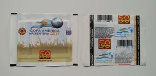 Rare Panini Copa America 2011 White Version Packet Bustina