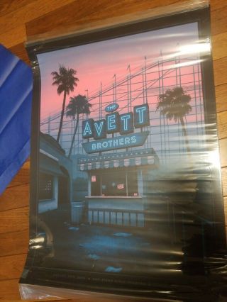 The Avett Brothers Poster San Diego 2019 Moegly Ap Signed/50 Rare