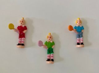 Vintage 2001 Polly Pocket Wizard Of Oz Lollipop Kid / Munchkin (3) Figures