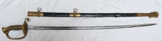 Rare Wwii United States Navy Naval Officers Government Issued Sword & Scabbard
