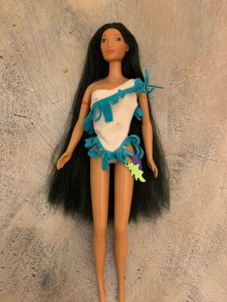 Disney Princess Pocahontas Barbie Doll Mattel Color Splash Hair Rare 1995
