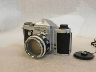 Rare Asahi Pentax K 35mm SLR Camera & Auto - Takumar 55mm f1.  8 Lens 2