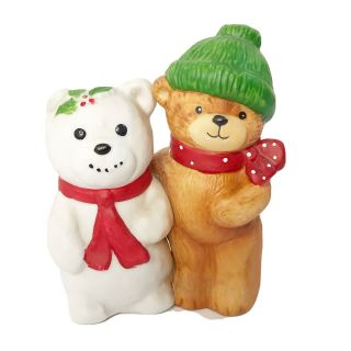 Lucy And Me Enesco - Bear And Snowbear 1979 Christmas Gift Idea Vintage Rare