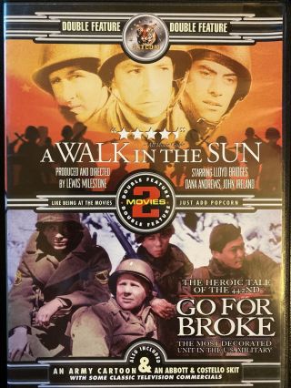 A Walk In The Sun/go For Broke Rare Catcom Dvd Van Johnson,  Dana Andrews