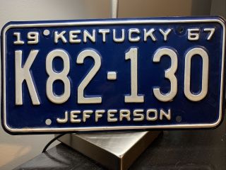 Kentucky Vintage / Antique 1967 Jefferson County License Plate