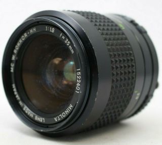 Rare Minolta Mc W.  Rokkor - Hh 1:1.  8 35mm Lens Cq05a
