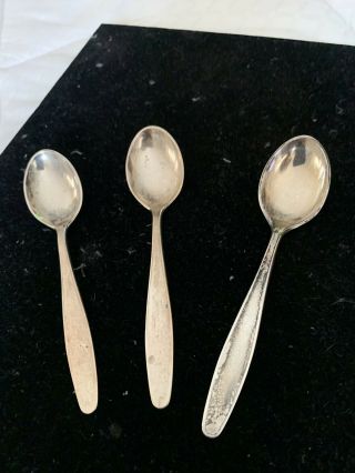 Vintage David Andersen Silver Spoons Set Of 3