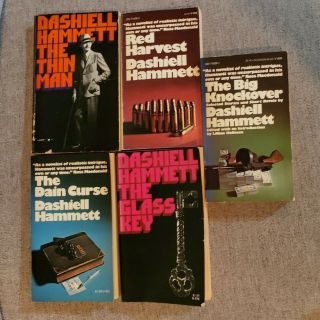 Vintage Mystery Paperbacks By Dashiell Hammett 5 Novels Vg 1972