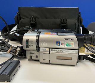 Very Rare Sony Ccd - Trv615 Hi8,  8mm Xray Camcorder Ntsc Player.  Bundle