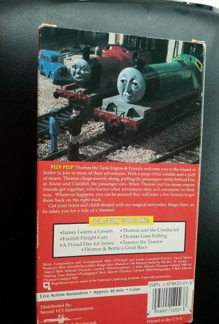 Rare Vintage Thomas Train Tank Engine Thomas Learns A Lesson Ringo Starr VHS 2