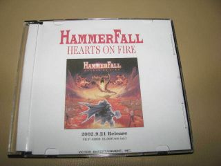 Hammerfall - Hearts On Fire - Mega Rare Japan Promo Cd - 2002 - 6 Tr