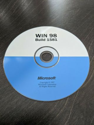 Ultra Rare: Microsoft Windows 98 Codename Memphis Beta 2 Build 1581