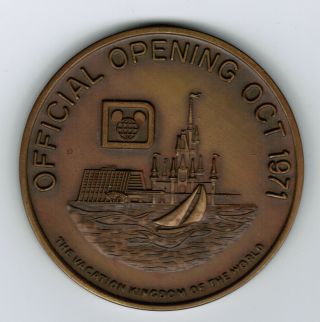 A Rare Walt Disney World Official Opening Oct 1971 Medallion Le 716