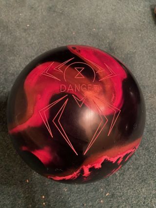 Rare Overseas 15lb Hammer Black Widow Danger Bowling Ball