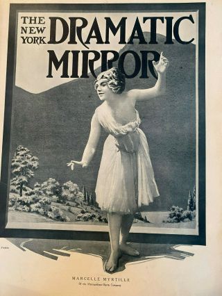 York Dramatic Mirror 1910 Rare Vaudeville,  Film Essanay,  Biograph