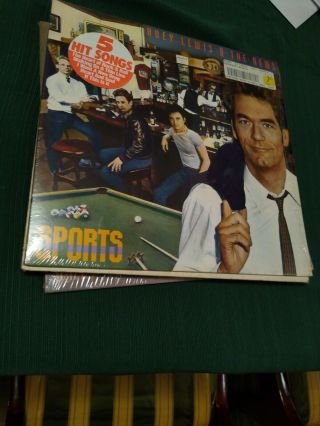 Huey Lewis And The News Sports Lp Record Rare Hype Sticker Nm - 1980s Inner Sleev
