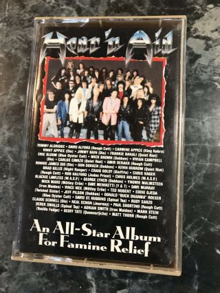 Hear N Aid Rare Cassette All Star Album For Famine Relief Various Artists