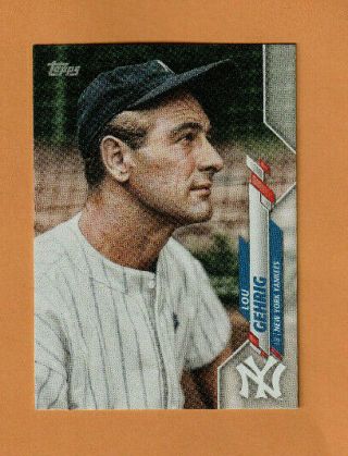 2020 Lou Gehrig Topps On Demand Mini Ssp Photo Variation 121 Rare Wow Yankees