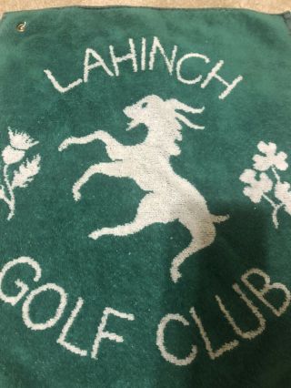 Rare Vintage Lahinch Golf Club Ireland Golf Towel