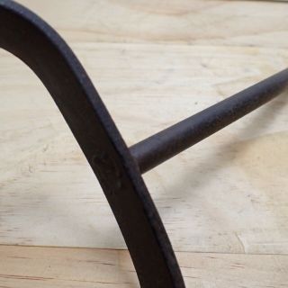 Bale Hook Japan - Cast Iron,  Wood - Vintage Antique - Grabber Tool - Wool Hay 3