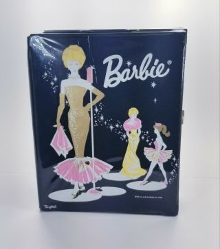 Vintage 1962 Ponytail Barbie Doll Case Mattel Black Vinyl Carrying Box