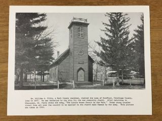 Vintage Wisconsin Historical Society Print The Little Brown Church In The Vale