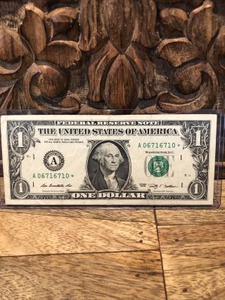 Very Rare & Popular Only 320,  000 Printed 2009 $1 Dollar " A”series Star Note