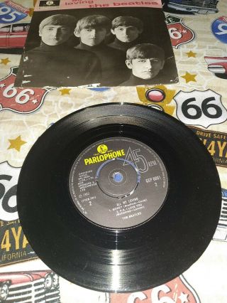 Rare: { The Beatles All My Loving.  Vinyl 45 Parlophone Uk Records.  Records