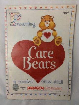 Care Bears In Counted Cross Stitch 5100 Paragon Needlecraft Pattern Book 1985