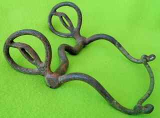 Antique Shoemaker Cavalry Military Horse Bit Marked Forged Steel Nr