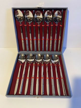 Rubi Stainless Steel Nixie 18 - 10 Chopstick & Spoon Set Rare