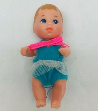 Barbie Baby Doll Mattel Baby Krissy Small 2.  75 Inch Dollhouse Baby Vintage Toy
