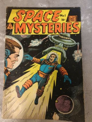 Vintage Space Mysteries Comic Book 1 I.  W.  Reprinted In The Usa Rare