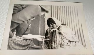 Rare Antique Wwii Era Native American Woman,  Wares Snapshot Photo Ca