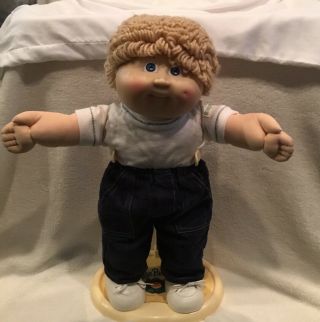 Vintage Cabbage Patch Doll Sandy Blonde Hair Blue Eyes 16 " 1980 