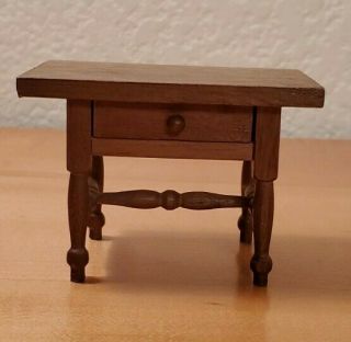 Dollhouse Miniatures 1:12 Scale Vintage Wooden Table In