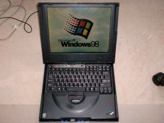 Rare Ibm Thinkpad I Series 2621 - 422 Laptop Windows 98 Se Gaming,  Great