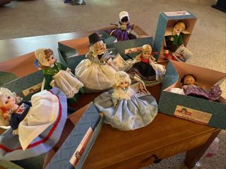 8 - 8 " Vintage Country Madame Alexander Dolls With Tags