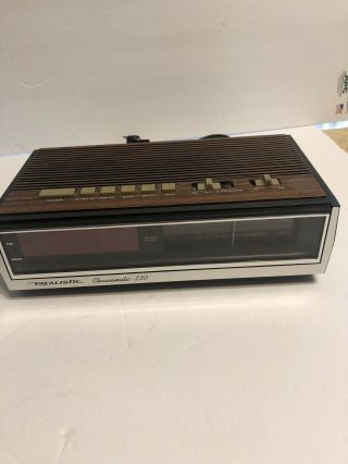 Vintage Realistic Chronomatic 230 Am/fm Stereo Alarm Clock Radio Model 12 - 1537 C