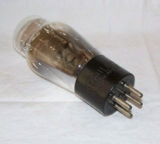 Philco Type 26 Antique Radio Triode Tube,  strong,  ST,  engraved base 3