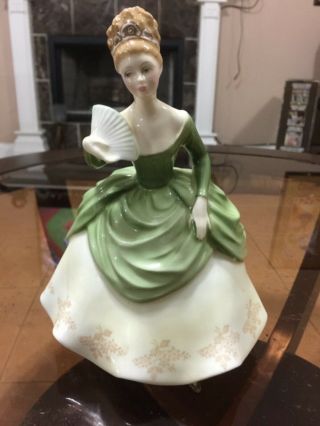 1966 Royal Doulton Bone China Lady Figurine " Soiree " Hn2312 Very Rare Retired
