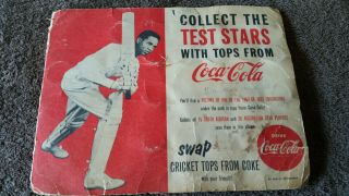 Rare 1960s Coca Cola Sth Africa & Australia Test Cricket Bottle Tops In Booklet