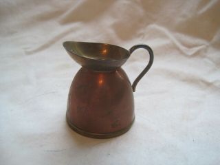 Miniature Brass And Copper Small Jug By Peerage Made In England Vintage
