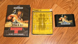 Authentic Rare Rambo Iii For Sega Genesis/mega Drive Cdx Nomad