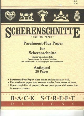 Scherenschnitte Cutting Paper Parchment Plus Paper Antiqued